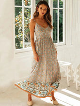 Floral Maxi Elegant Spaghetti Strap Boho Dress